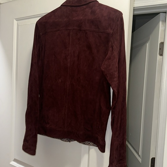 Mens pre loved Suede Zip Front Jacket - Picture 2 of 4